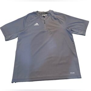 Adidas Mens Climalite Fielders Choice 1/4 Zip Batting - Dark Gray - Size Small